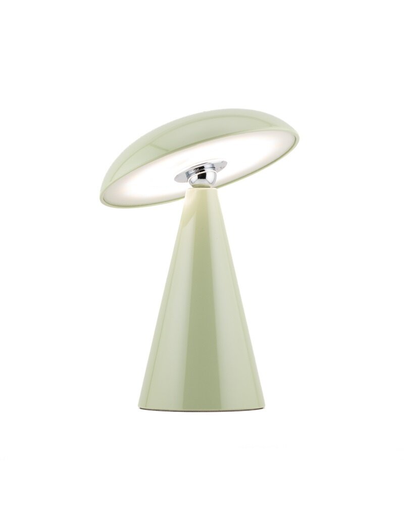 Damn Bureaulamp Mushie LED op accu groen, afneembare kap