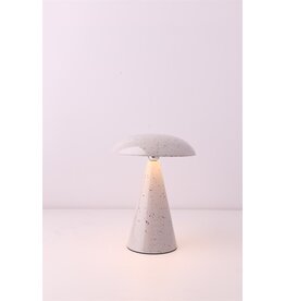 Damn Bureaulamp Mushie LED op accu white dots, afneembare kap