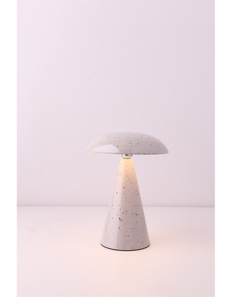 Damn Bureaulamp Mushie LED op accu white dots, afneembare kap