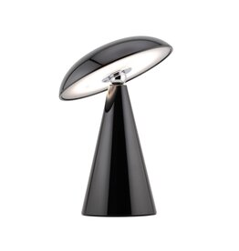 Damn Bureaulamp Mushie LED op accu zwart, afneembare kap