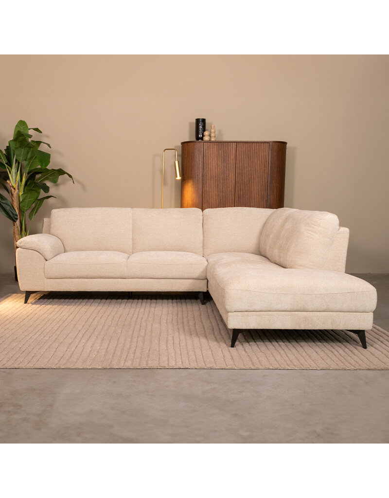 Damn LABEL51 Hoekbank Santino - Naturel - Chenille - Hoekbank Rechts