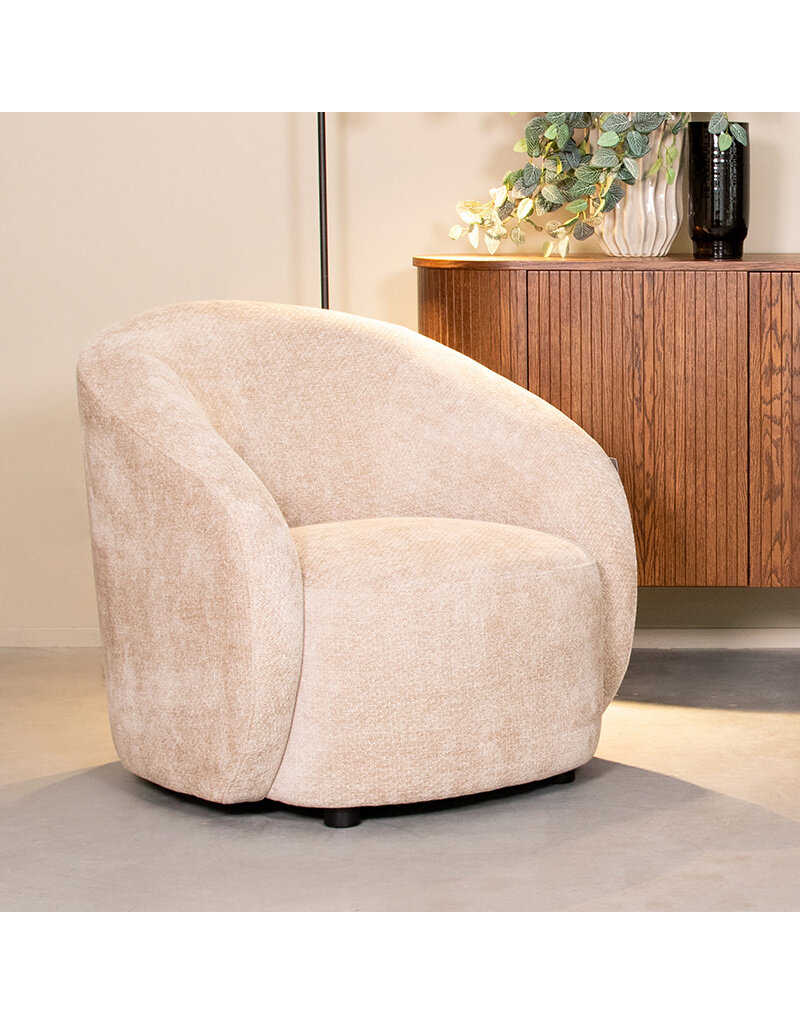 Damn LABEL51 Fauteuil Alby - Naturel - Chenille - 1-Zits
