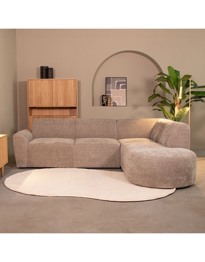 Damn LABEL51 Hoekbank Espen - Stone - Chenille - Hoekbank Rechts