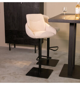 Damn LABEL51 Barkruk Beauty - Naturel - Boucle - Gaslift