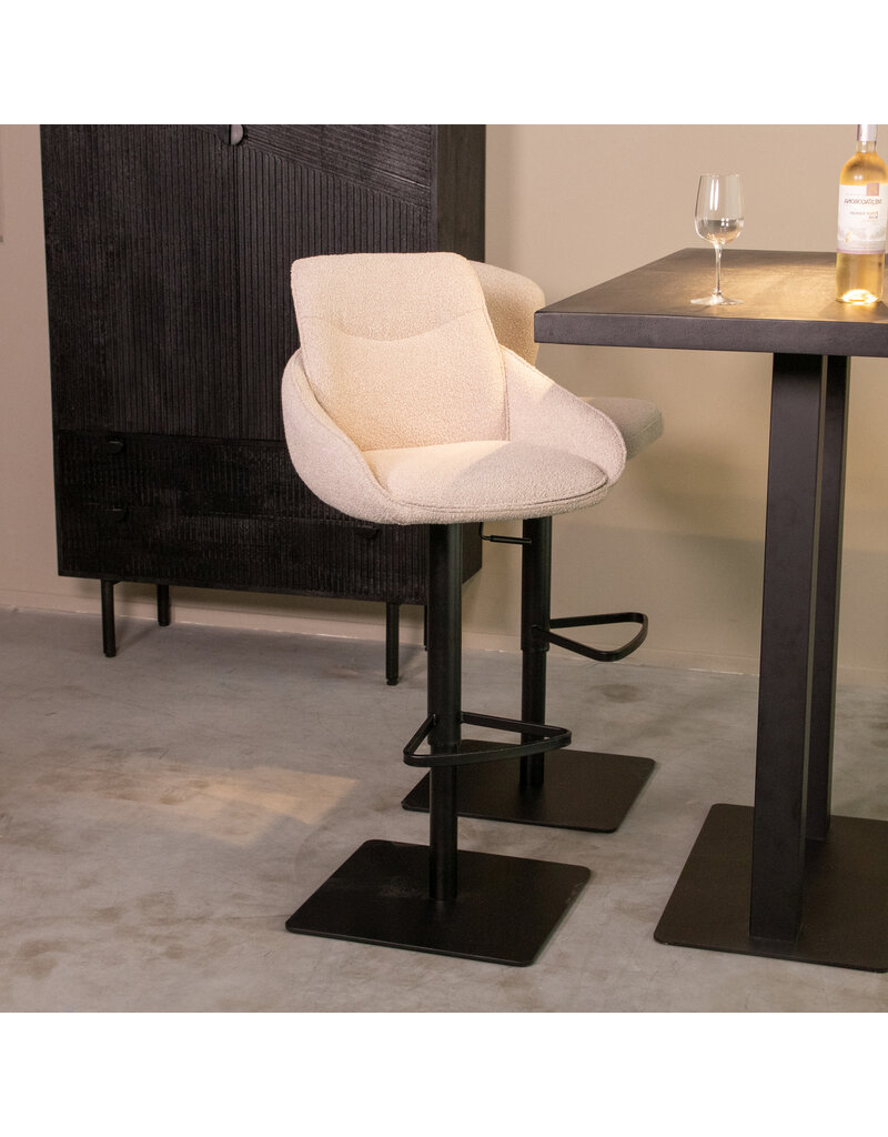 Damn LABEL51 Barkruk Beauty - Naturel - Boucle - Gaslift