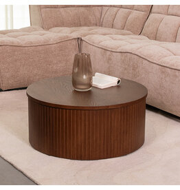Damn LABEL51 Salontafel Oliva - Walnoot - Eiken - 70 cm - Rond
