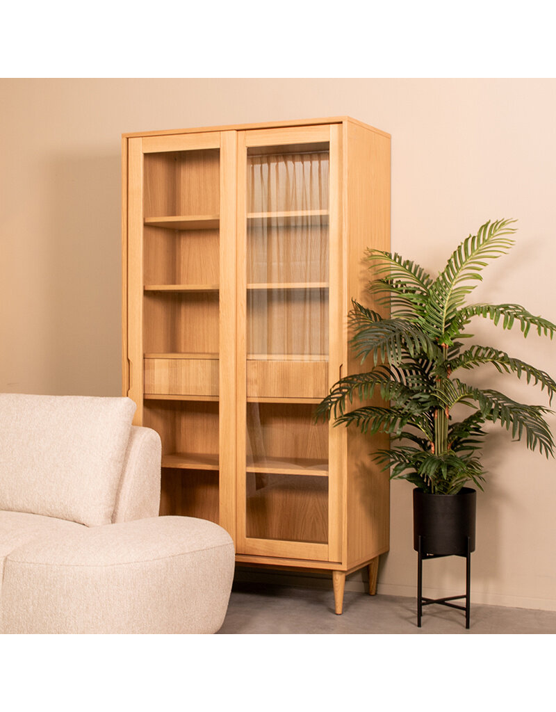 Damn LABEL51 Vitrinekasten Jule - Naturel - Eiken - One Size