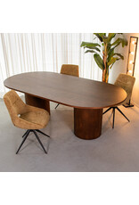 Damn LABEL51 Eetkamertafel Oliva - Walnoot - Eiken - 240 cm