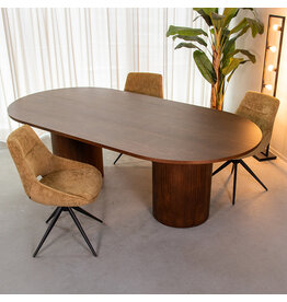 Damn LABEL51 Eetkamertafel Oliva - Walnoot - Eiken - 240 cm