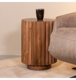 Damn LABEL51 Bijzettafel Novan - Nature Smooth - Mangohout - 35 cm