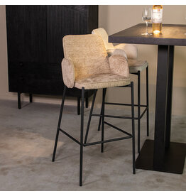 Damn LABEL51 Barkruk Joni - Beige - Elegance - Hoog