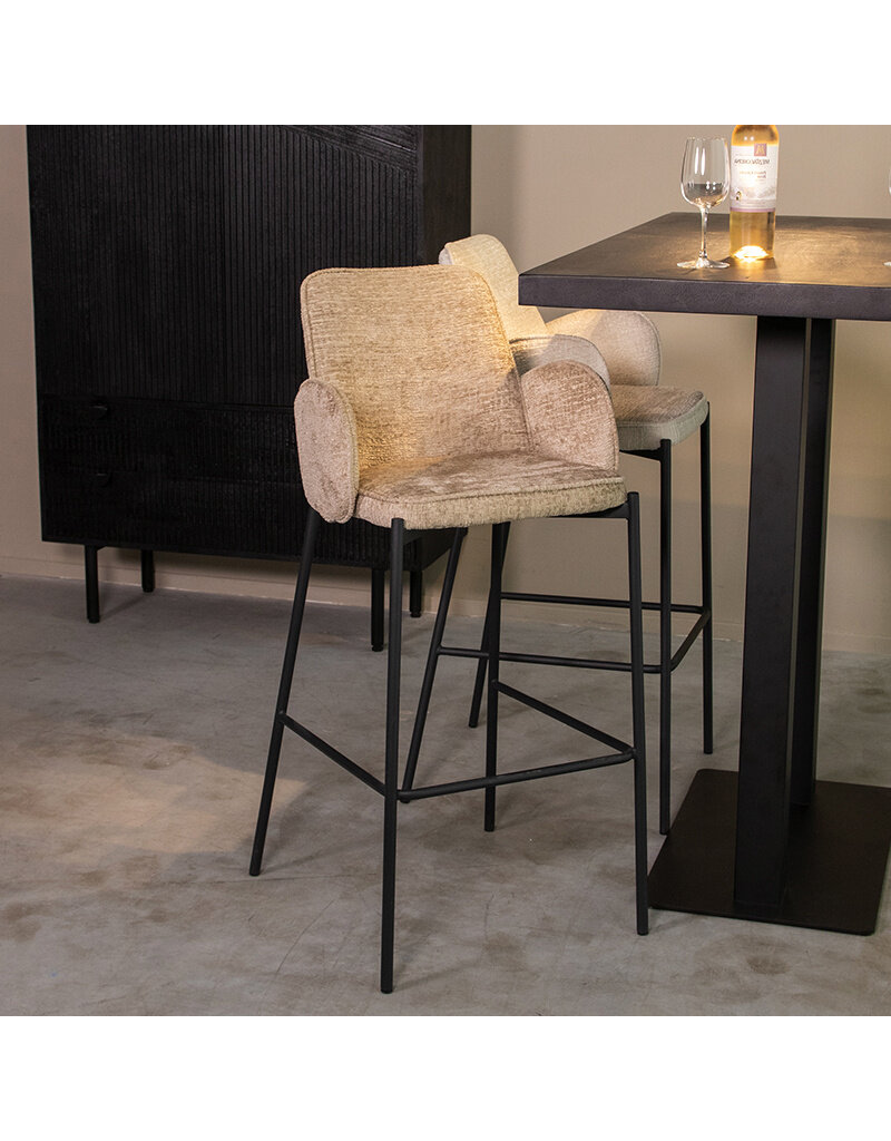 Damn LABEL51 Barkruk Joni - Beige - Elegance - Hoog