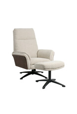 Damn LABEL51 Fauteuil Zenza - Naturel - Royal Boucle - Incl. Hocker