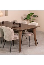 Damn LABEL51 Eetkamertafel Fly - Espresso - Mangohout - 220 cm