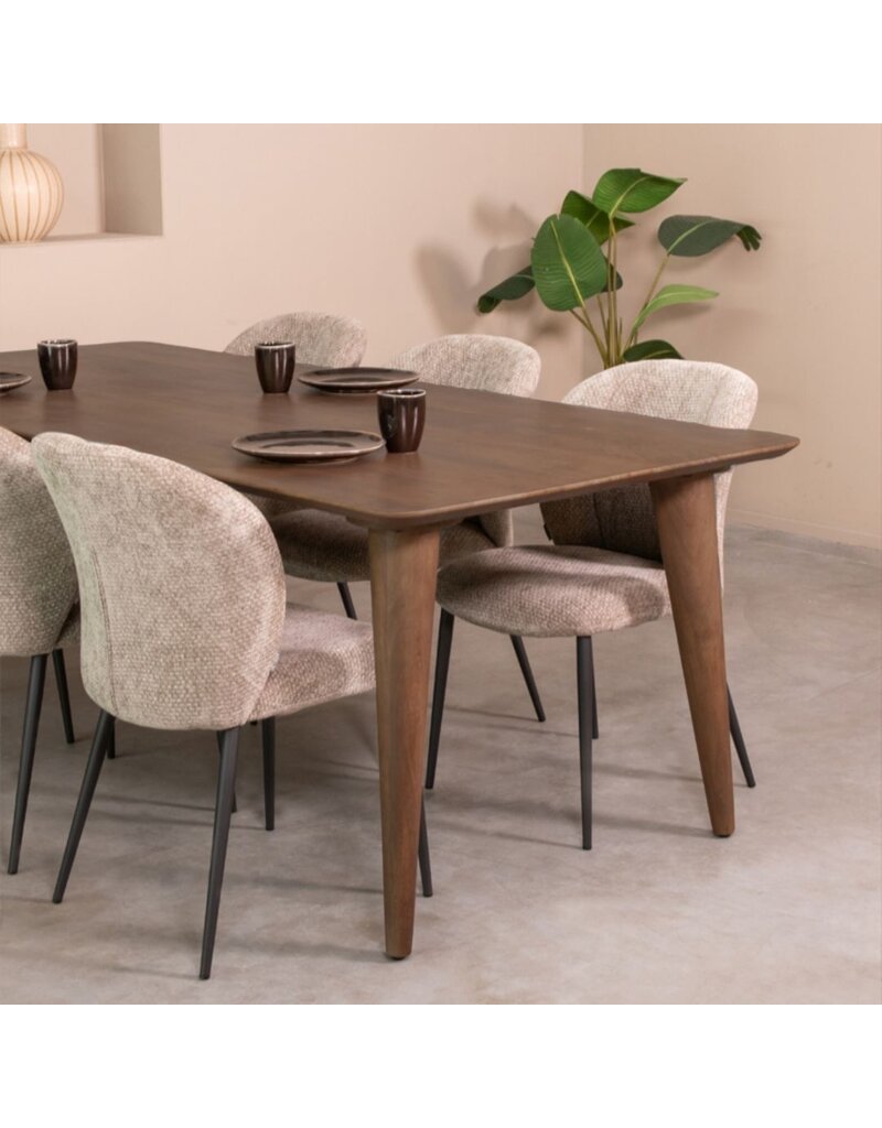 Damn LABEL51 Eetkamertafel Fly - Espresso - Mangohout - 220 cm