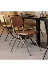 LABEL51 Eetkamerstoel Solid - Donkerbruin - Hout