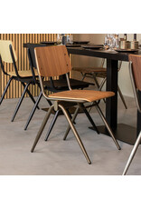 LABEL51 Eetkamerstoel Solid - Bruin - Hout