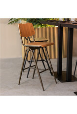 LABEL51 Barkruk Solid - Bruin - Hout - Zithoogte 75