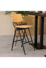 LABEL51 Barkruk Solid - Naturel - Hout - Zithoogte 75