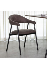 LABEL51 Eetkamerstoel Amaze - Antraciet - Micro Suede