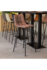 LABEL51 Barkruk Bistro - Taupe - Fluweel