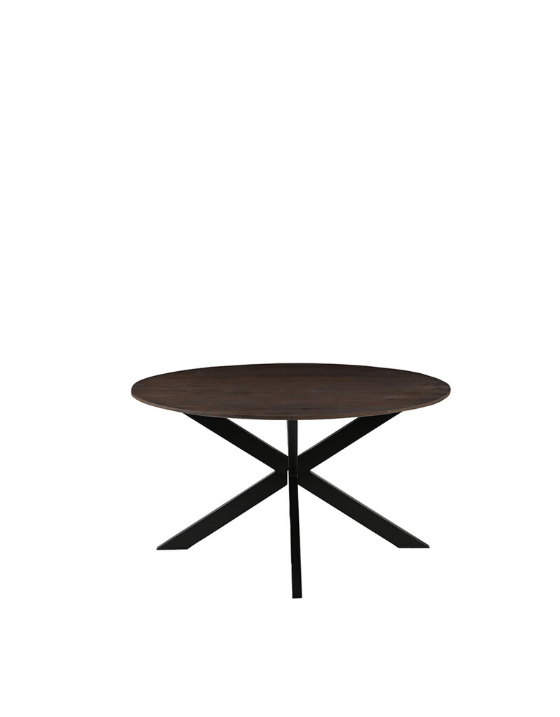 LABEL51 Eetkamertafel Otis - Espresso - Mangohout - 140 cm - Rond