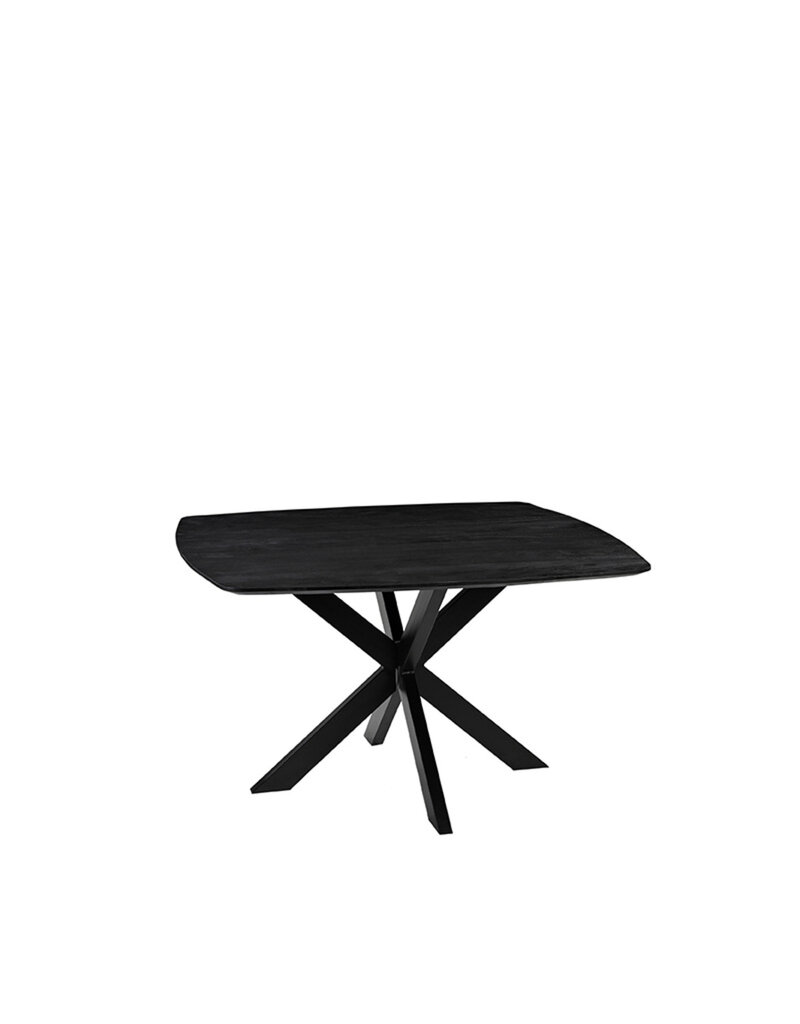LABEL51 Eetkamertafel Blake - Zwart - Mangohout - 130x130 cm