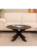 LABEL51 LABEL51 Salontafel Otis - Zwart - Mangohout - 80 cm