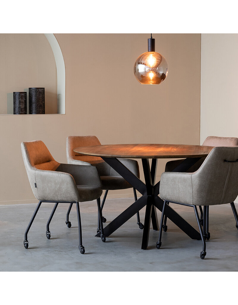 LABEL51 LABEL51 Eetkamertafel Otis - Nature - Mangohout - 130 cm - Rond