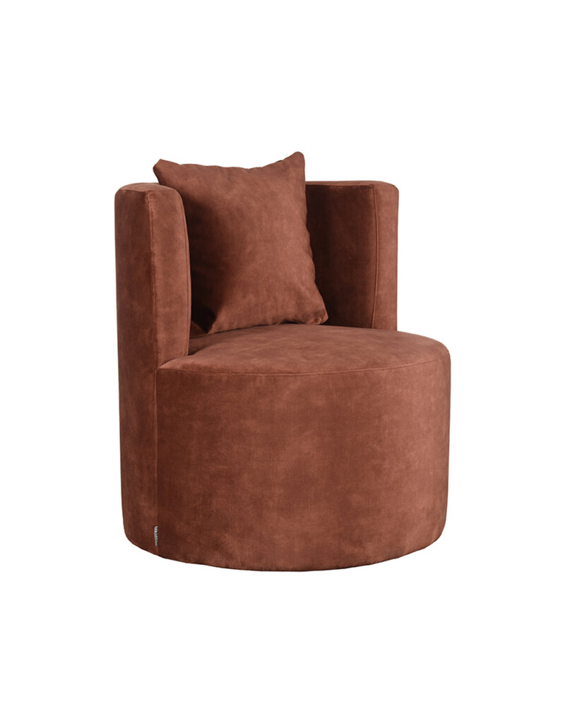 LABEL51 LABEL51 Fauteuil Evy - Rust - Velours - 65 cm