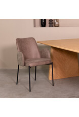 LABEL51 LABEL51 Eetkamerstoel Joni - Taupe - Microfiber