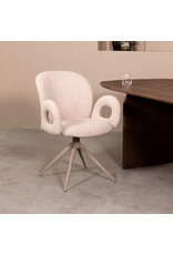 LABEL51 LABEL51 Eetkamerstoel Neo - Naturel - Boucle - Taupe Onderstel