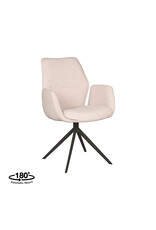 LABEL51 LABEL51 Eetkamerstoel Mellow - Naturel - Boucle - Zwart Onderstel