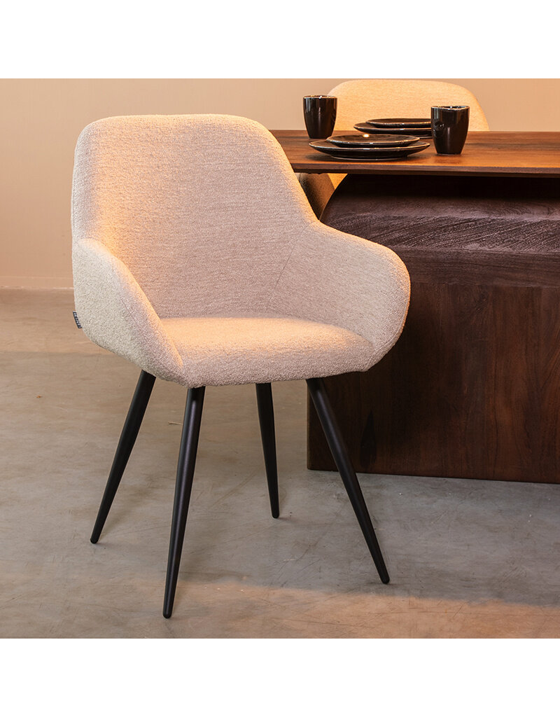 LABEL51 LABEL51 Eetkamerstoel Fender - Naturel - Boucle