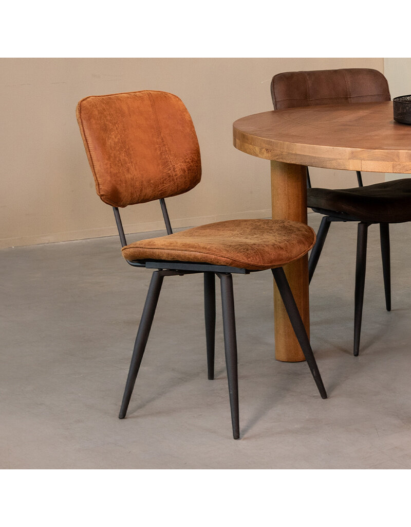 LABEL51 LABEL51 Eetkamerstoel Fos - Cognac - Leder