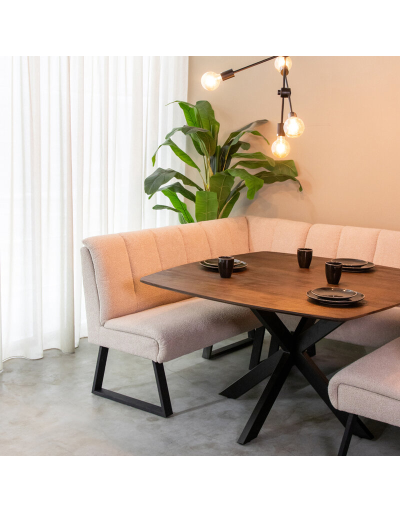 Damn LABEL51 Eetkamerbanken Modula - Naturel - Boucle - Hoek