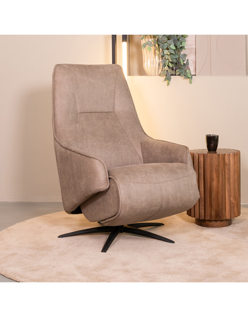 Damn LABEL51 Fauteuil Odense - Taupe - Kunstleder - One Size