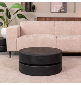 Damn LABEL51 Salontafel Milly - Zwart - Mangohout - 70 cm - Rond