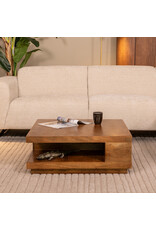 Damn LABEL51 Salontafel Square - Nature Smooth - Mangohout - 80 cm