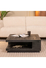 Damn LABEL51 Salontafel Square - Zwart - Mangohout - 80 cm