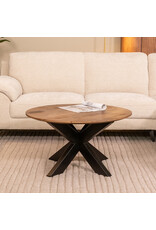 Damn LABEL51 Salontafel Otis - Nature Smooth - Mangohout - 80 cm - Rond