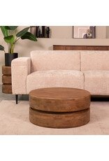 Damn LABEL51 Salontafel Milly - Nature Smooth - Mangohout - 70 cm - Rond