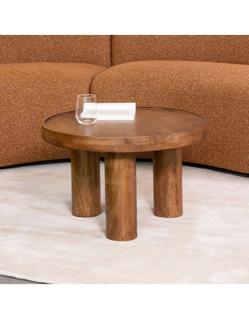 Damn LABEL51 Salontafel Elly - Nature Smooth - Mangohout - 60 cm - Rond