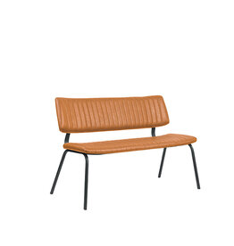 Damn LABEL51 Eetkamerbanken Gusto - Cognac - Kunstleder - 120 cm
