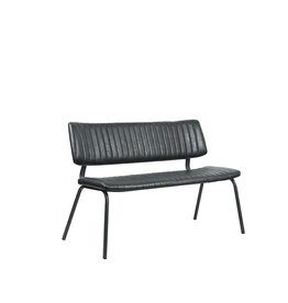 Damn LABEL51 Eetkamerbanken Gusto - Zwart - Kunstleder - 120 cm