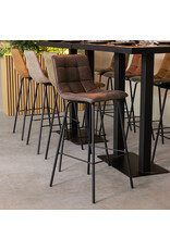 Damn LABEL51 Barkruk Bistro - Antraciet - Micro Suede - Hoog