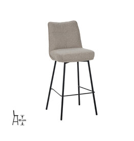 Damn LABEL51 Barkruk Lennon - Naturel - Royal Boucle - Hoog