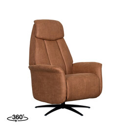 Damn LABEL51 Fauteuil Oslo - Cognac - Kunstleder - 1-Motorig