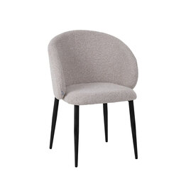 Damn LABEL51 Eetkamerstoel Yuki - Naturel - Boucle - Taupe Metalen Frame