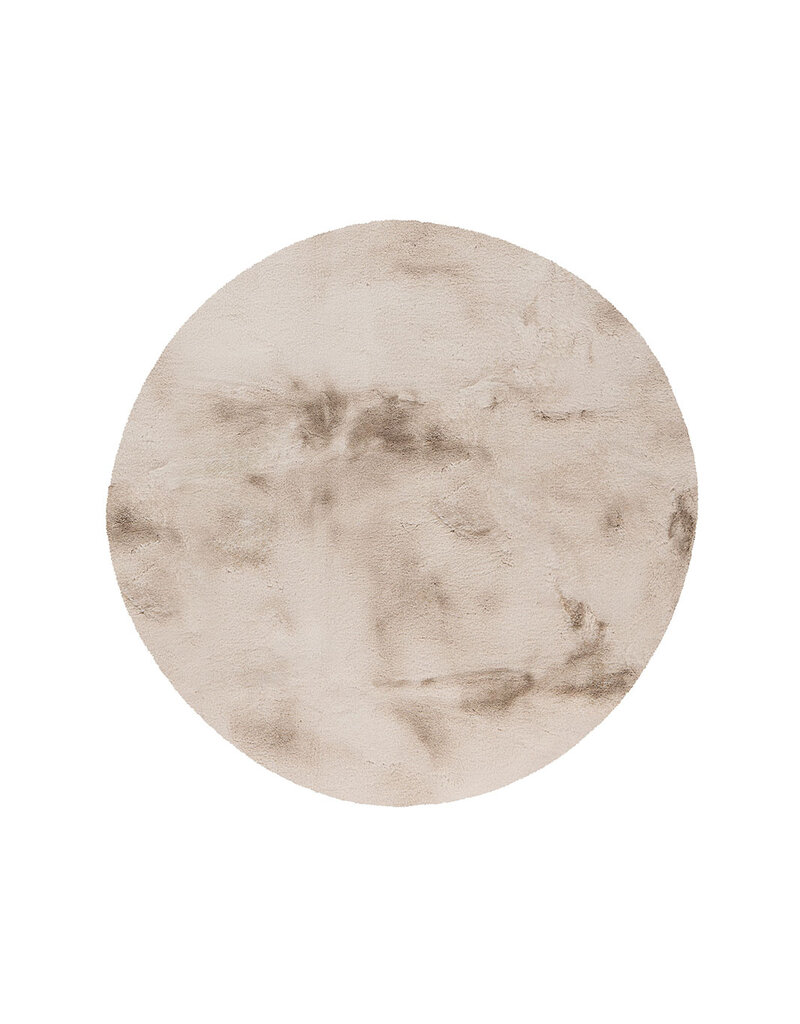 Damn LABEL51 Vloerkleden Indy - Licht Taupe - Polyester - 200x200 cm - Rond